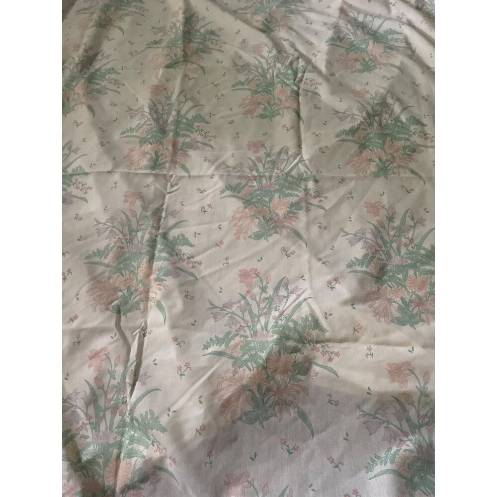 Lady Pepperell Grandeur Queen Flat Sheet Floral Pattern